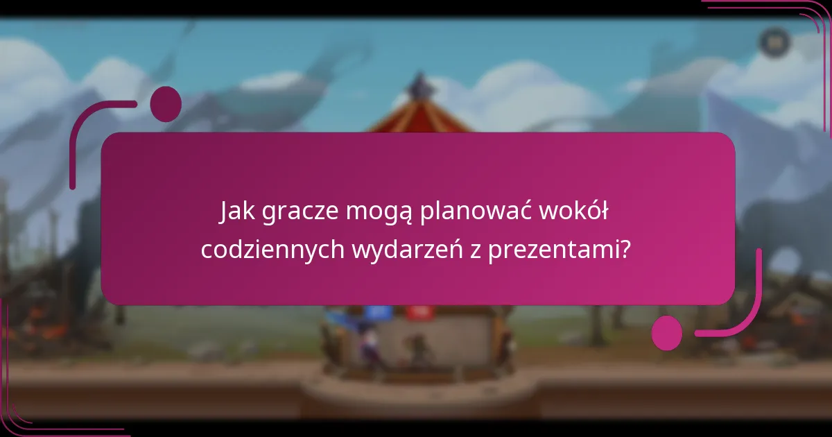 Jak gracze mogą planować wokół codziennych wydarzeń z prezentami?